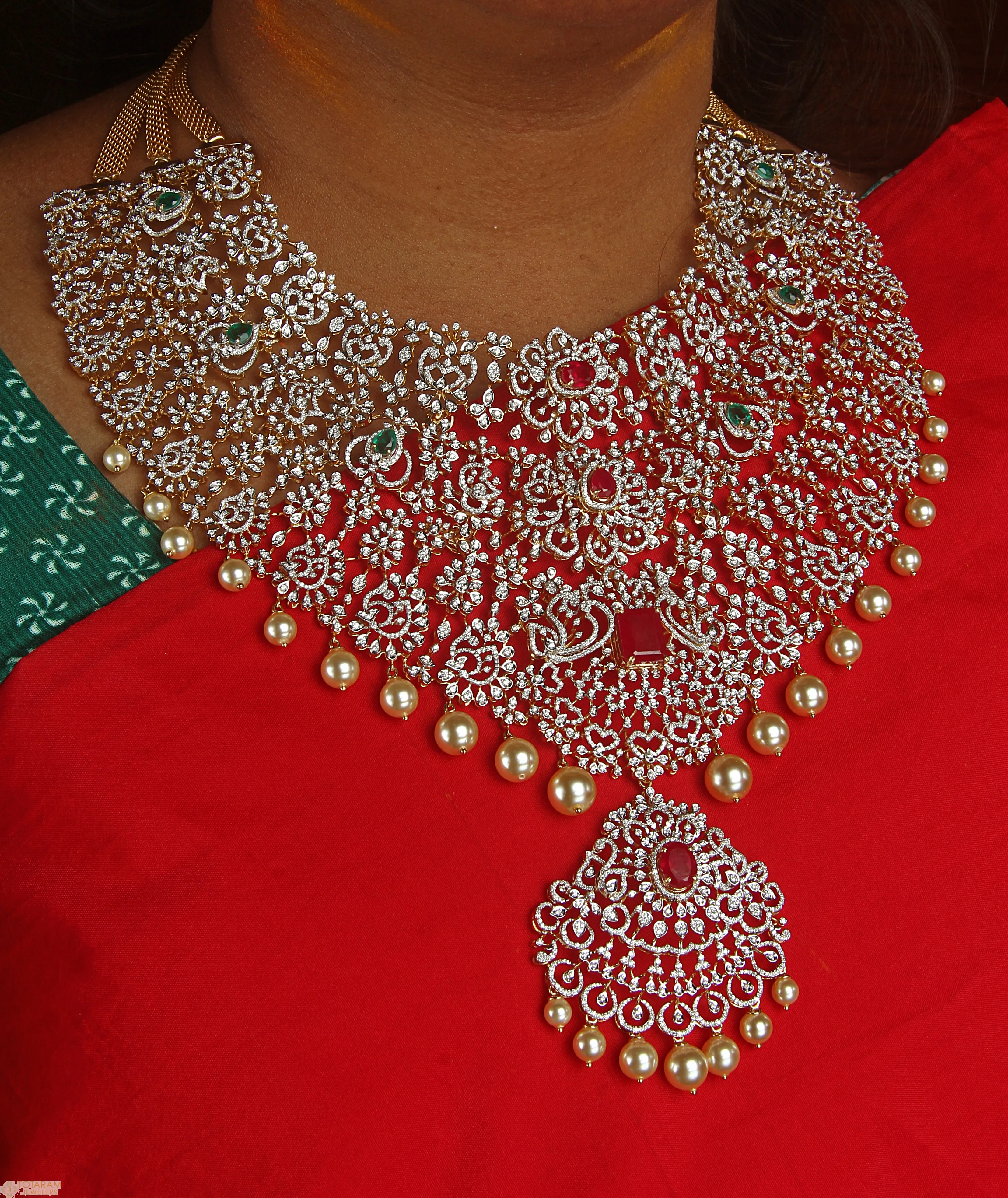 Buy Diamond Choker Necklace - Light weight Indian Diamond Necklace  Collection, image size:3312x3936