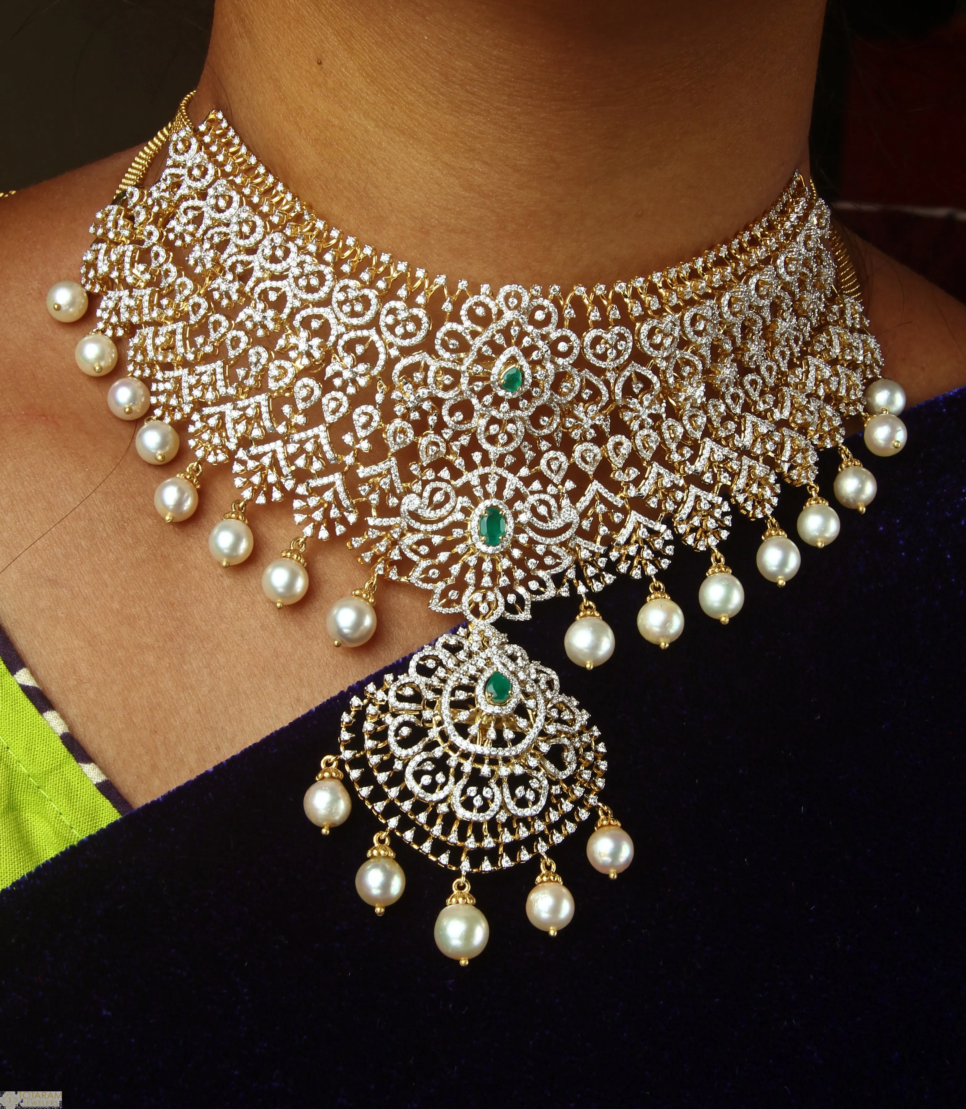 Diamond choker necklace designs sales